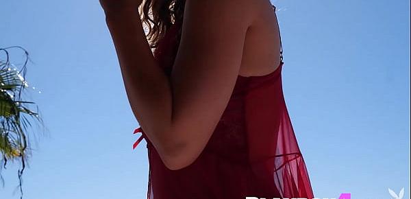  Big natural tits model Kayla Coyote shows her body in amazing lingerie
